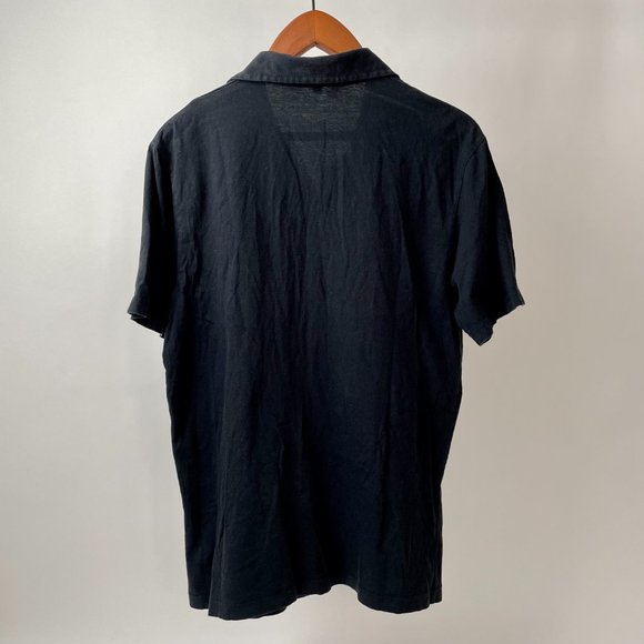 Men's Vintage Vans Old Skool Checkerboard Polo Shirt, Black Blue Cream, Size M - Picture 5 of 6